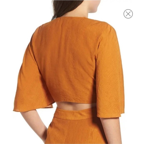 THE EAST ORDER Amelie Crop Top Pumpkin Spice XS - Picture 2 of 10